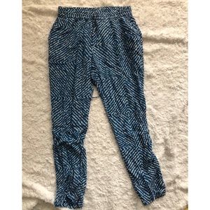 J Crew Jogger Pull On Pocket Pants 100% silk